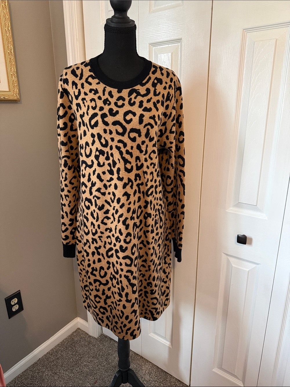 J.Crew Leopard Print Sweater Dress